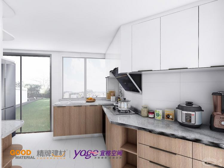 櫥柜方案再次修改，大贊宜格空間三維效果圖服務(wù)！