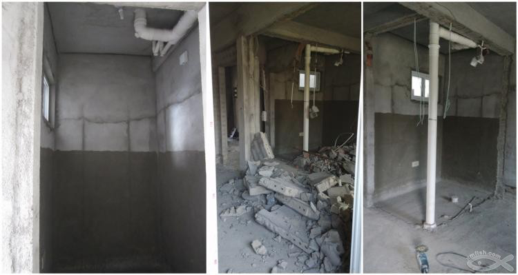 5月2日，敲墻完工，師傅很nice